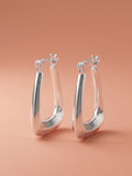 Trapezoid Sculptural Hoop Earrings