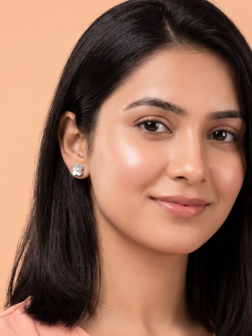 Celestial Clover Mother-of-Pearl & Cubic Zirconia Stud Earrings