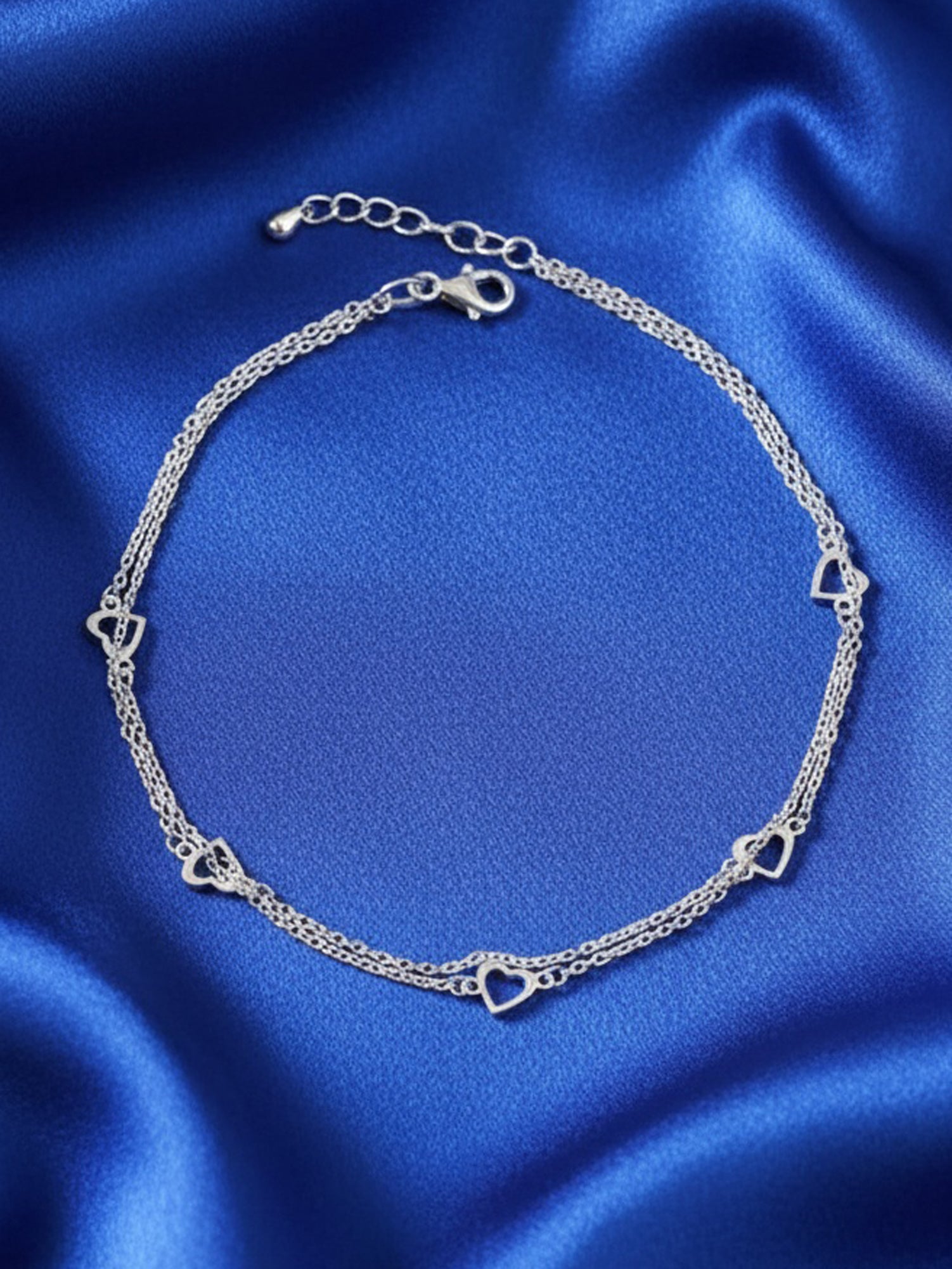 Radiant Hearts Dual Strand Anklet