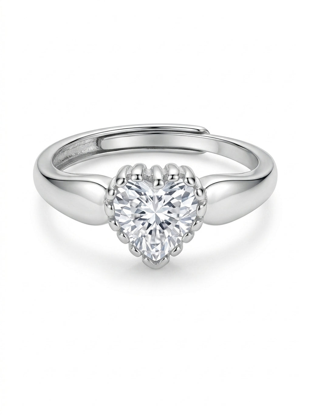 Radiant Heart Solitaire Ring
