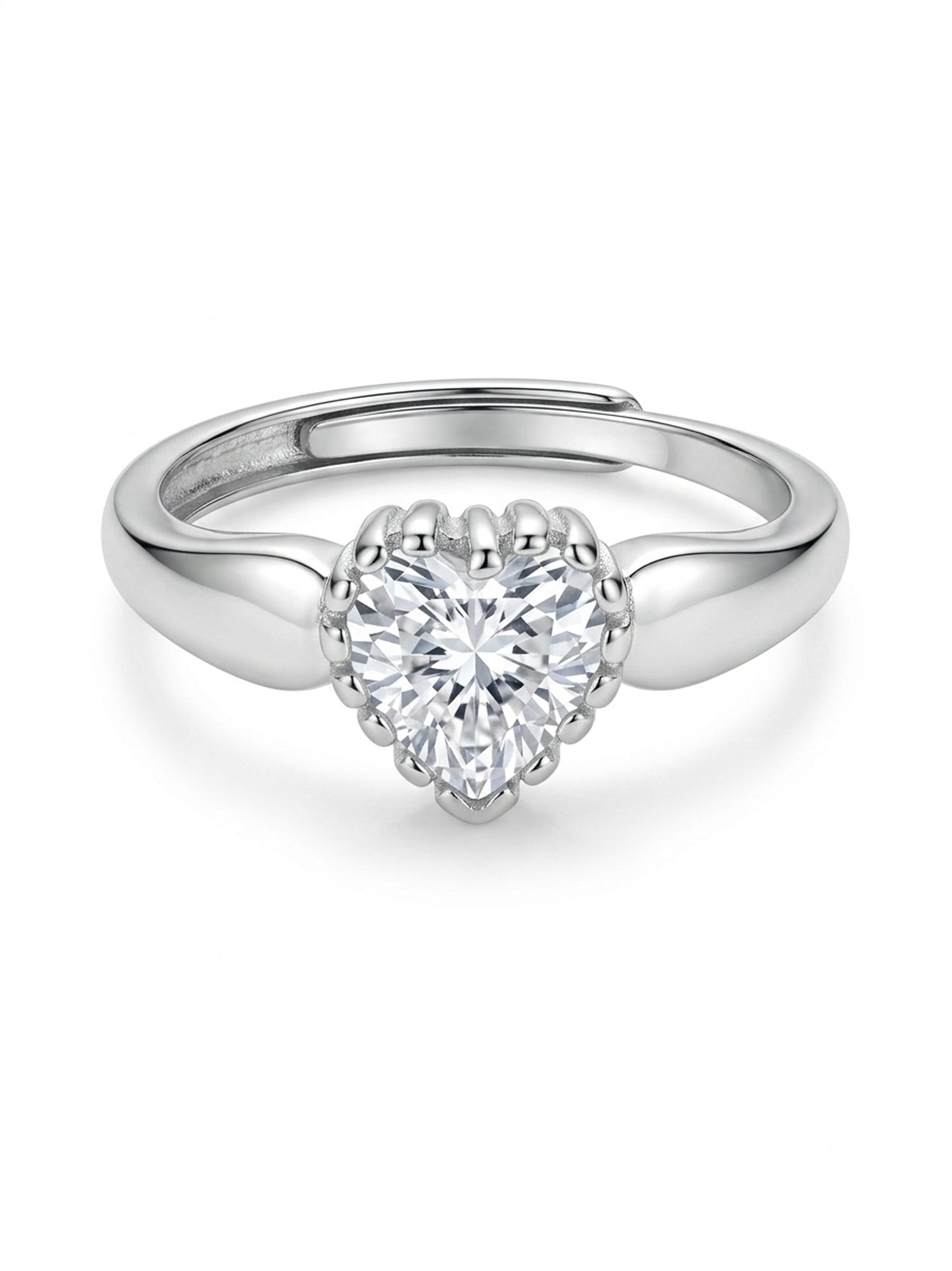 Radiant Heart Solitaire Ring