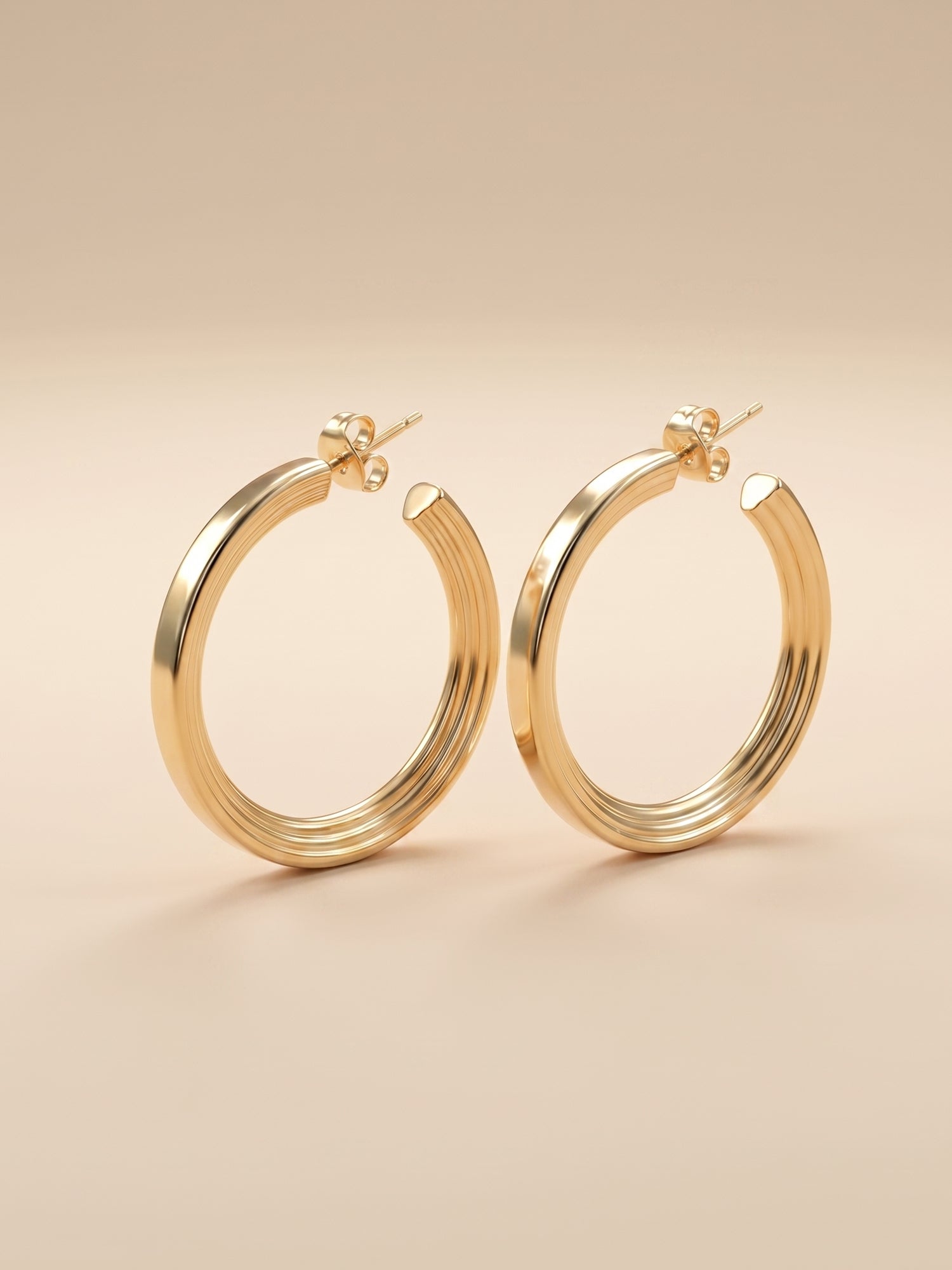 Gilded Minimalist C-Hoops