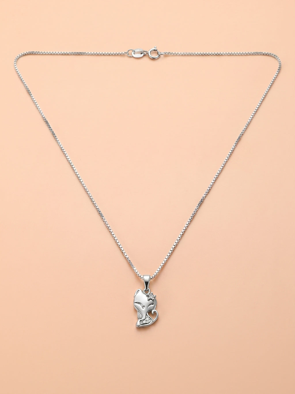 "Baby" Flower Kitty Pendant Necklace for Kids