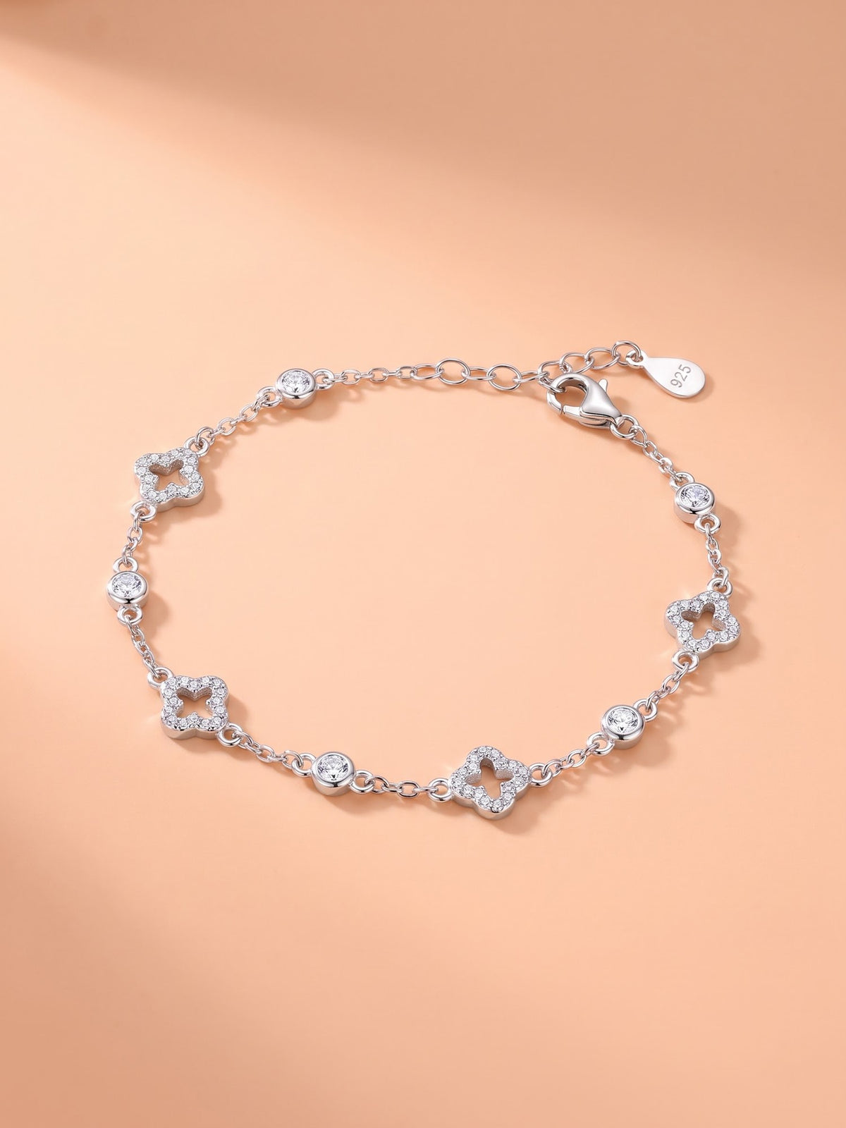 The Celestia Pavé Clover Station Bracelet