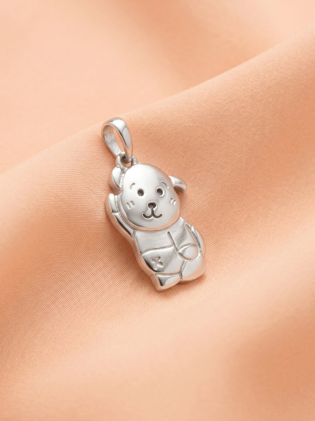Kids Waving Puppy Pendant