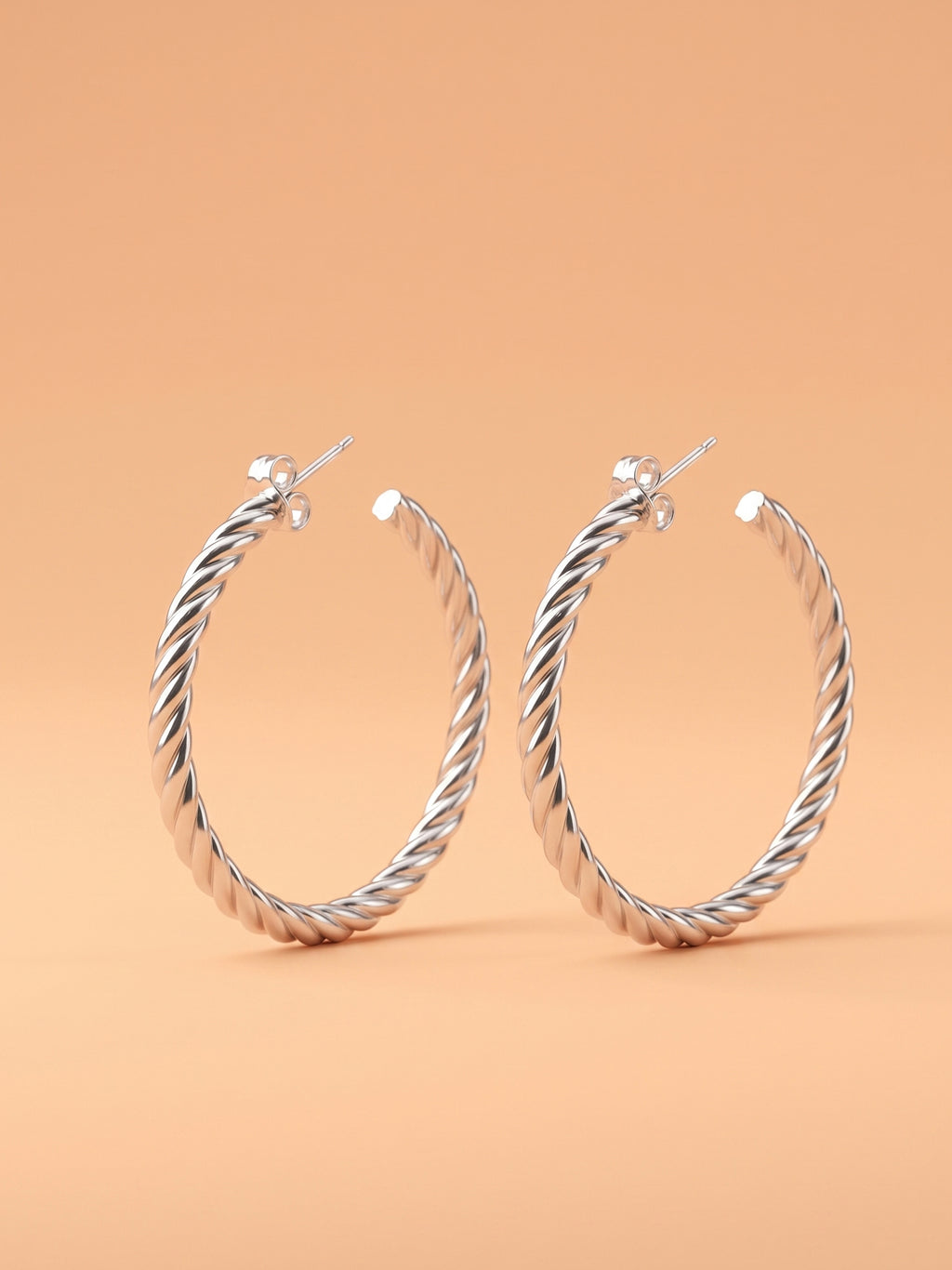 Twisted Rope Open Hoops