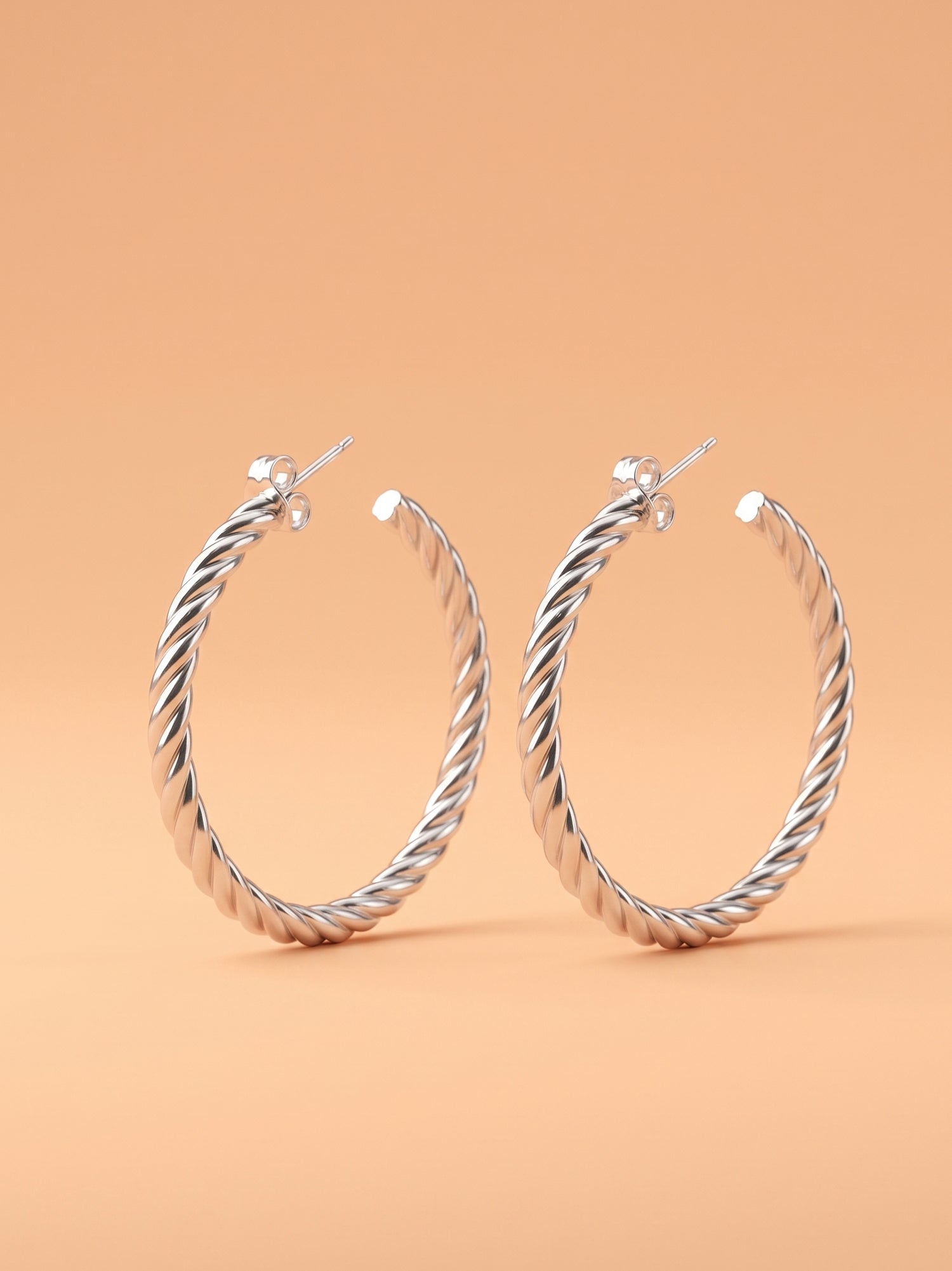 Twisted Rope Open Hoops