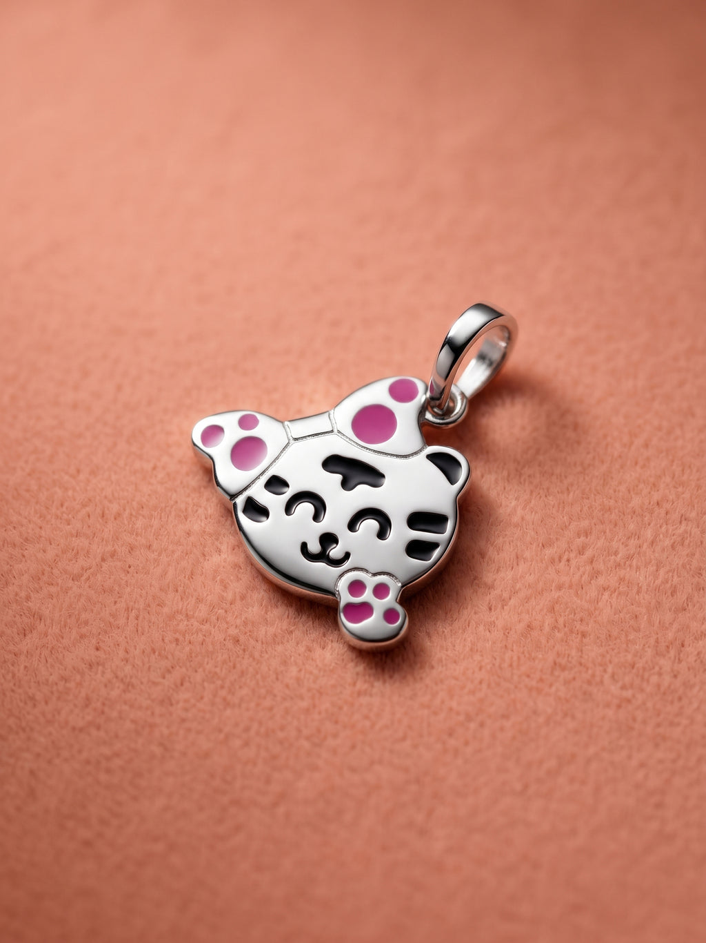 Kids Playful Kitten Paw Pendant