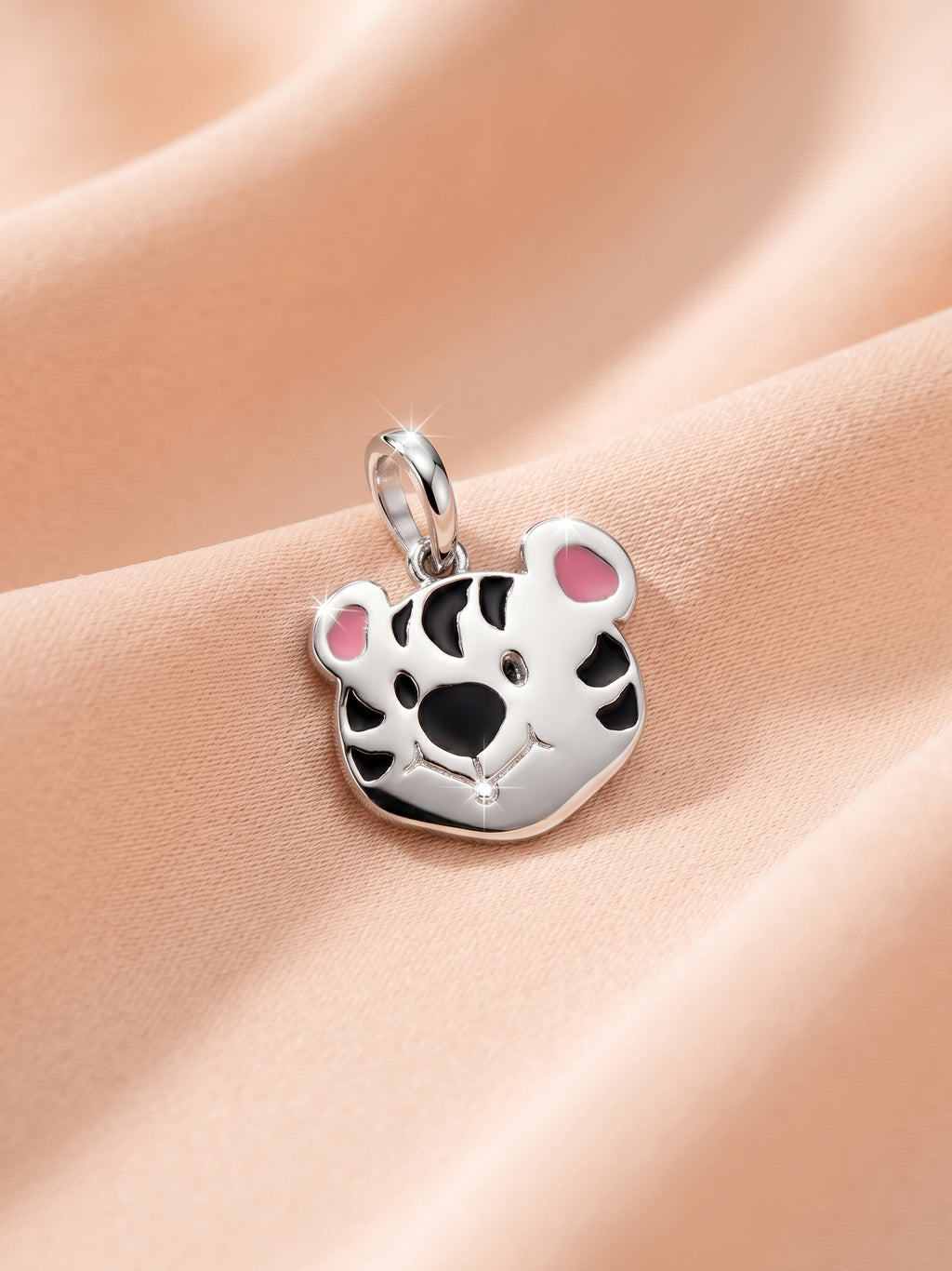 Kids Playful Tiger Face Pendant