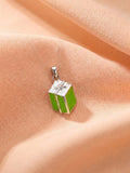Kids Festive Lime Green Gift Box Pendant
