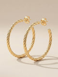 Gilded Spiral C-Hoops