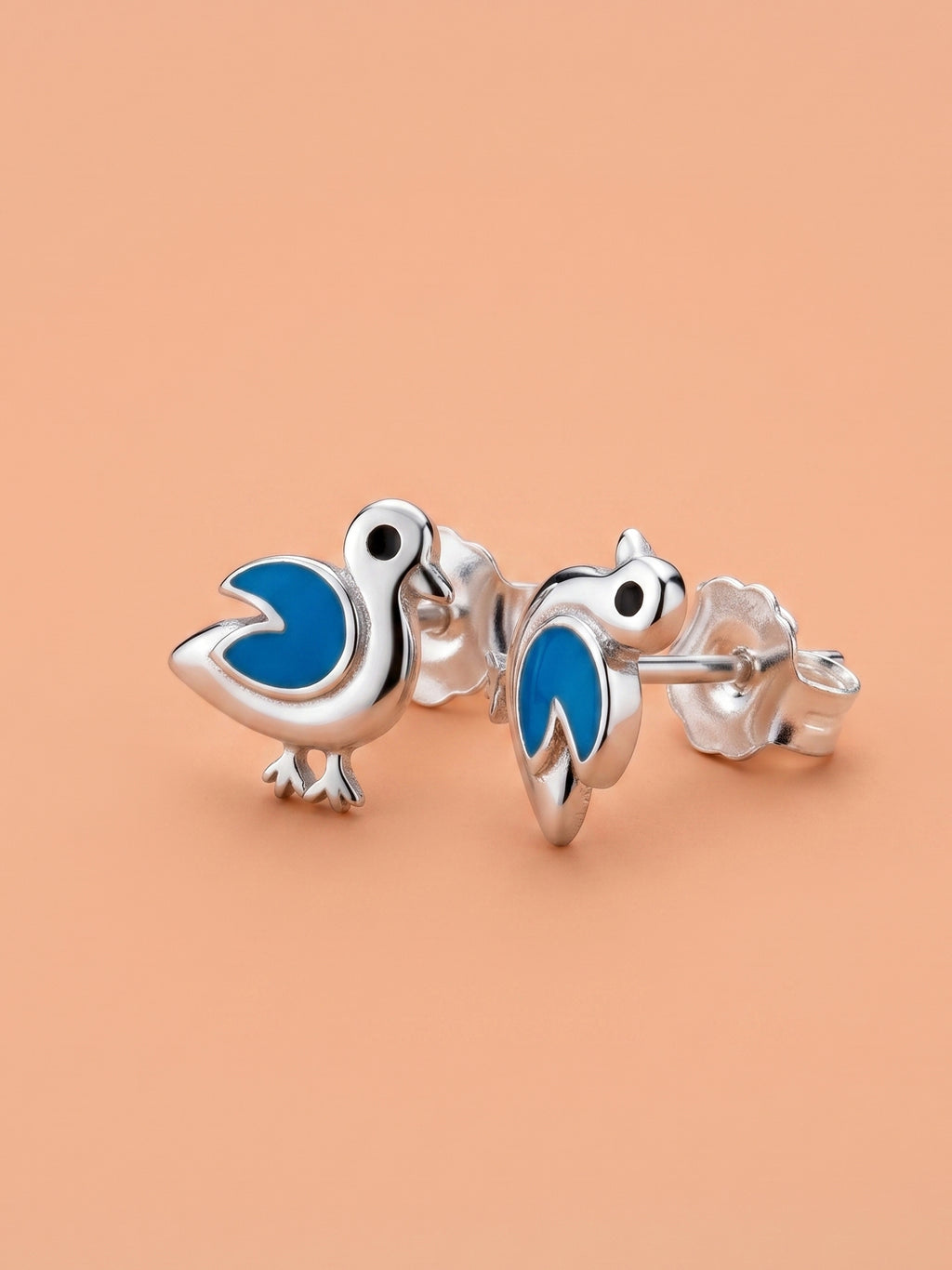 Whimsical Bluebird Studs