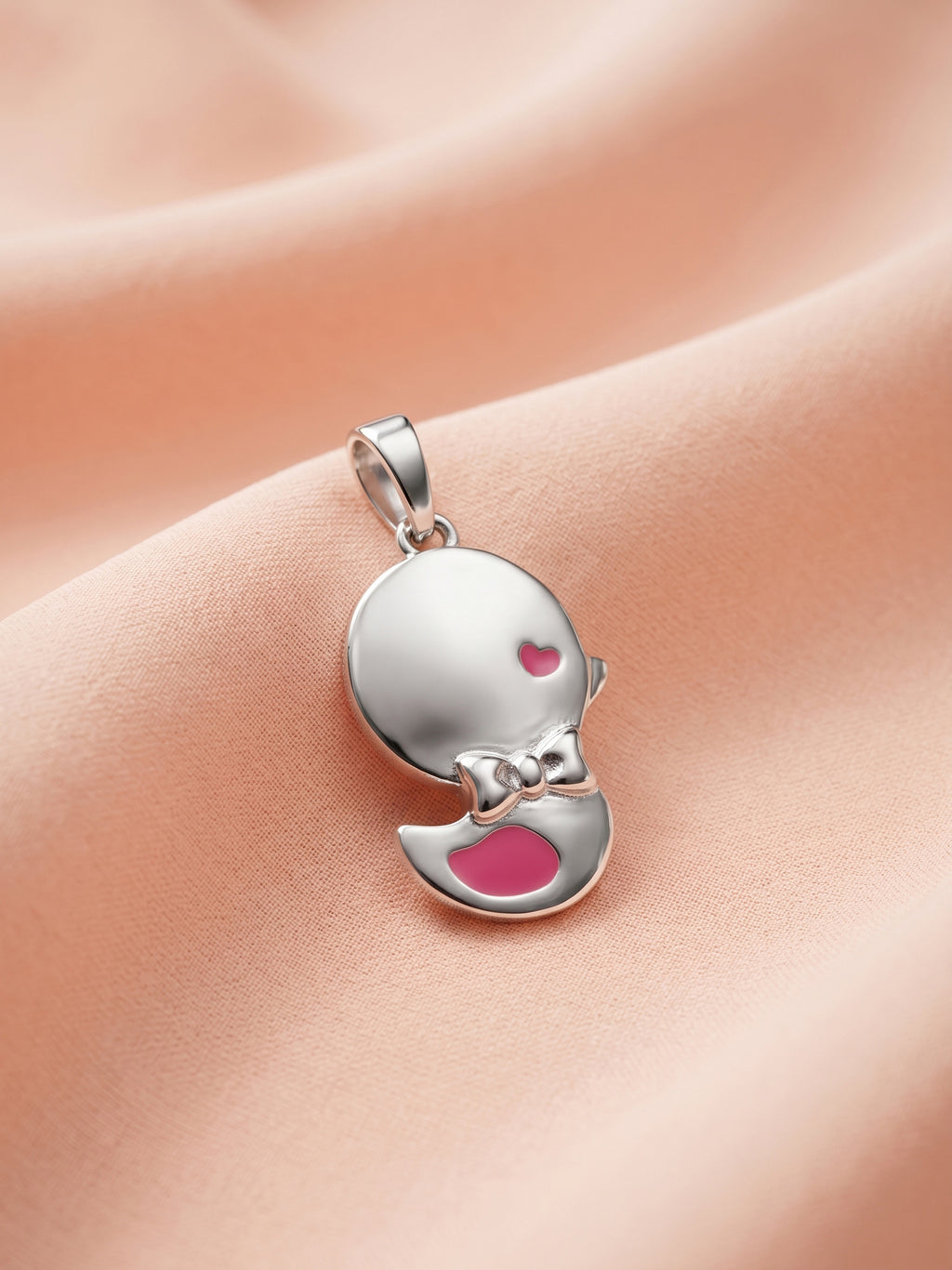 Kids Sweet Pink Duckling Pendant