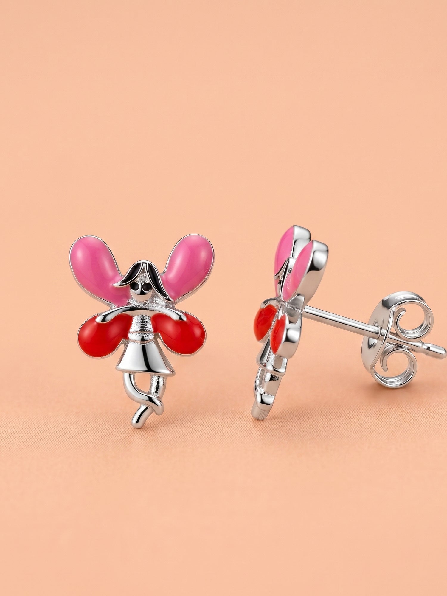 Pink & Red Enchanted Fairy Studs