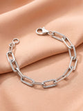 Pavé Paper Clip Chain Bracelet