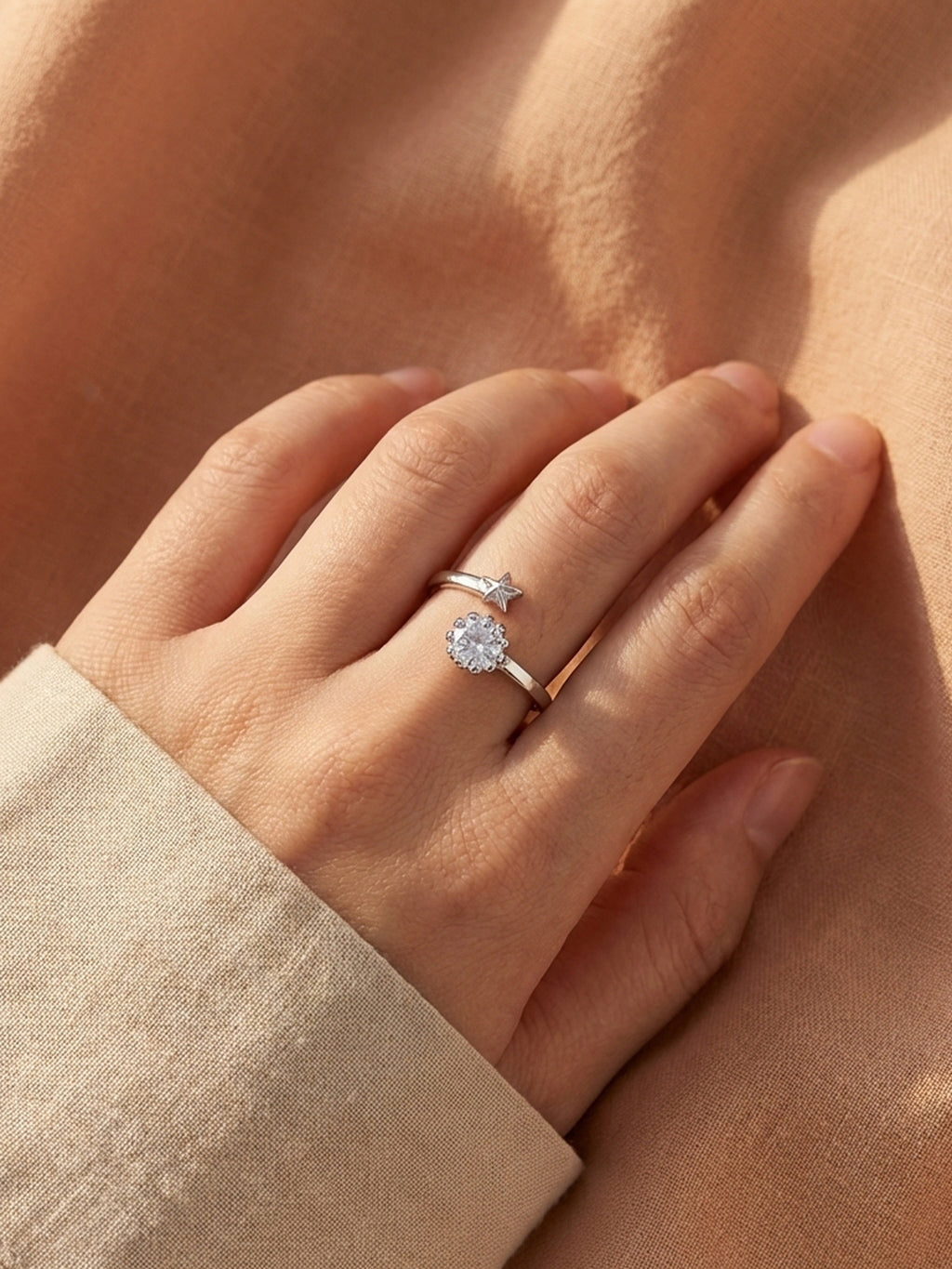 Celestial Star Bypass Ring