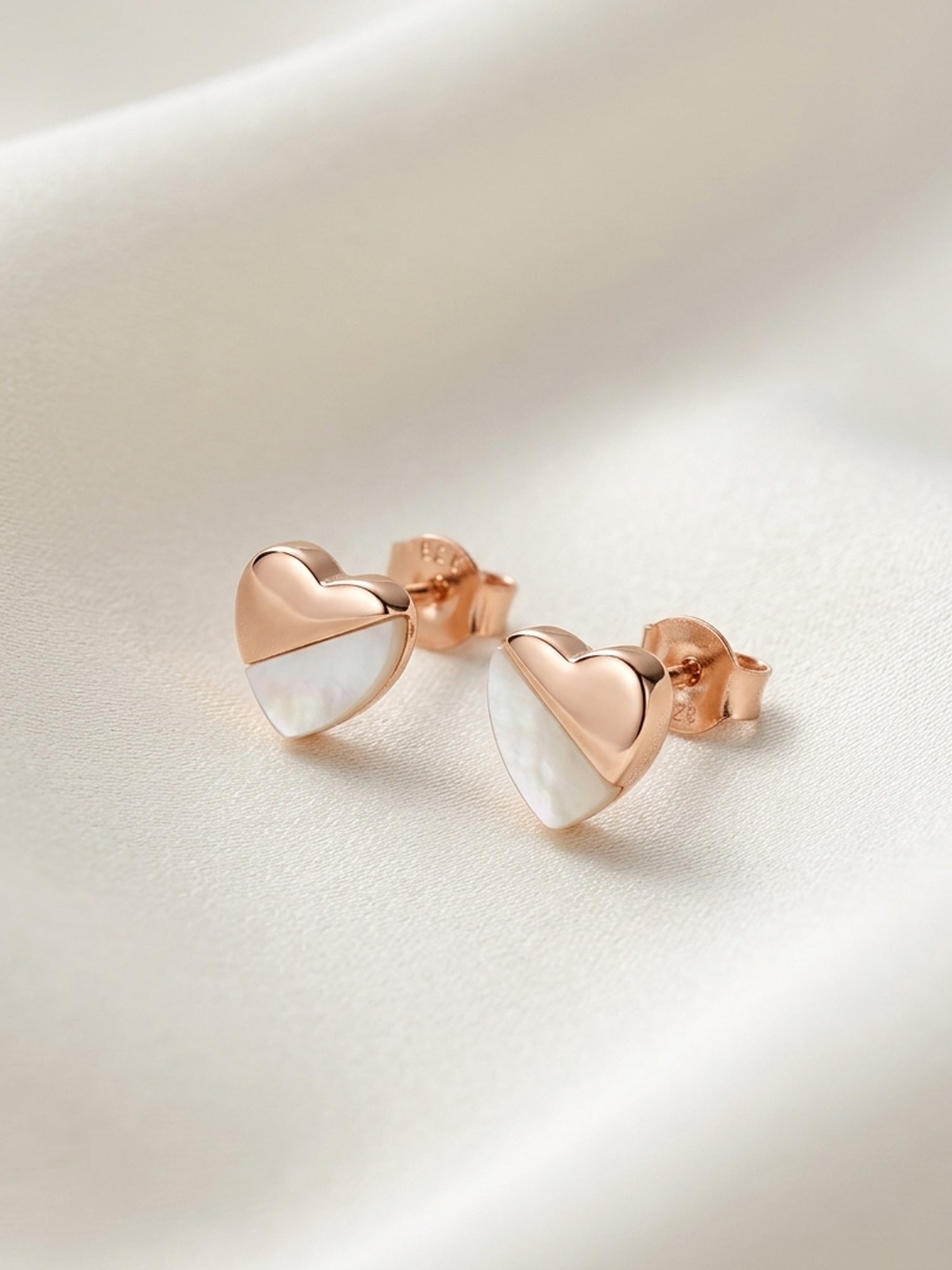 Dual Tone Heart Stud