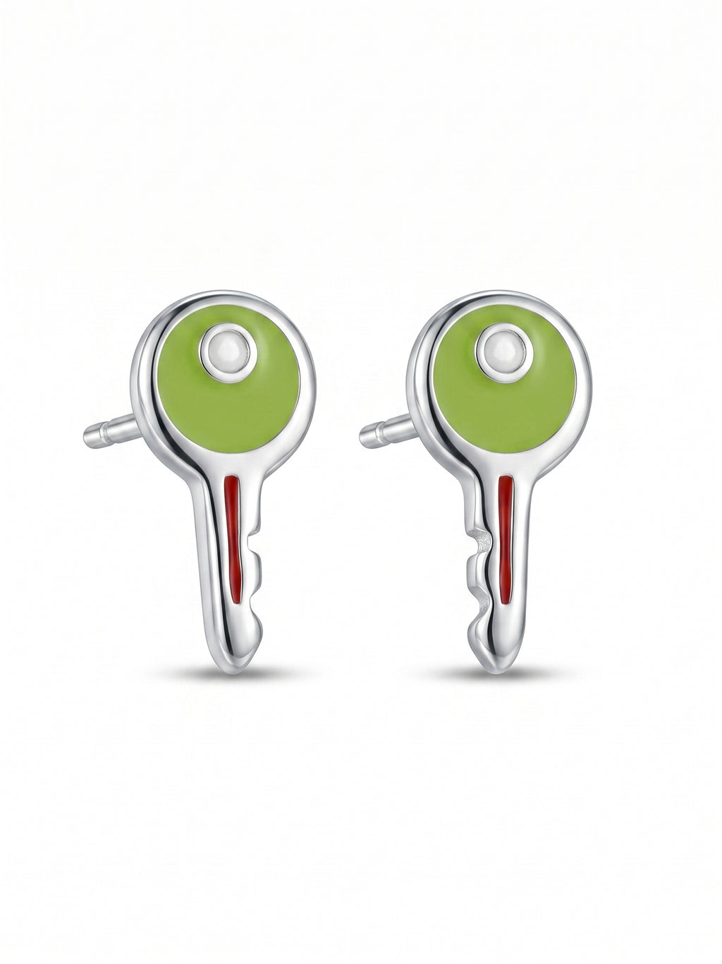 Vibrant Lime Mystery Key Studs