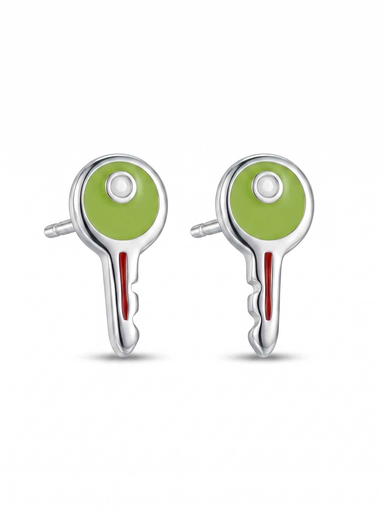 Vibrant Lime Mystery Key Studs