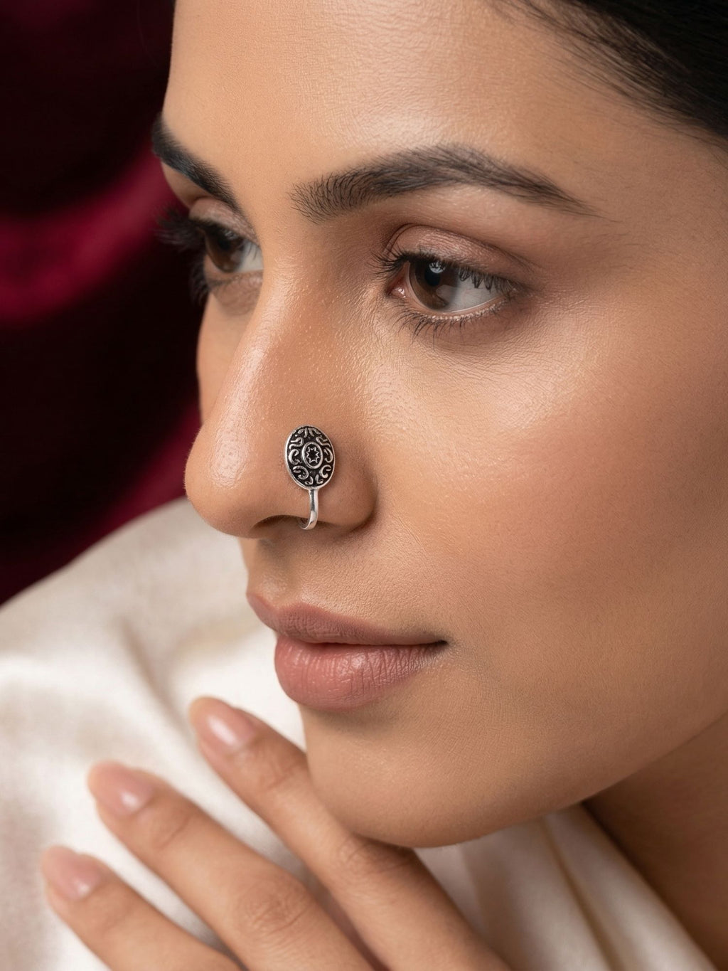 Medallion Scroll Nose Pin