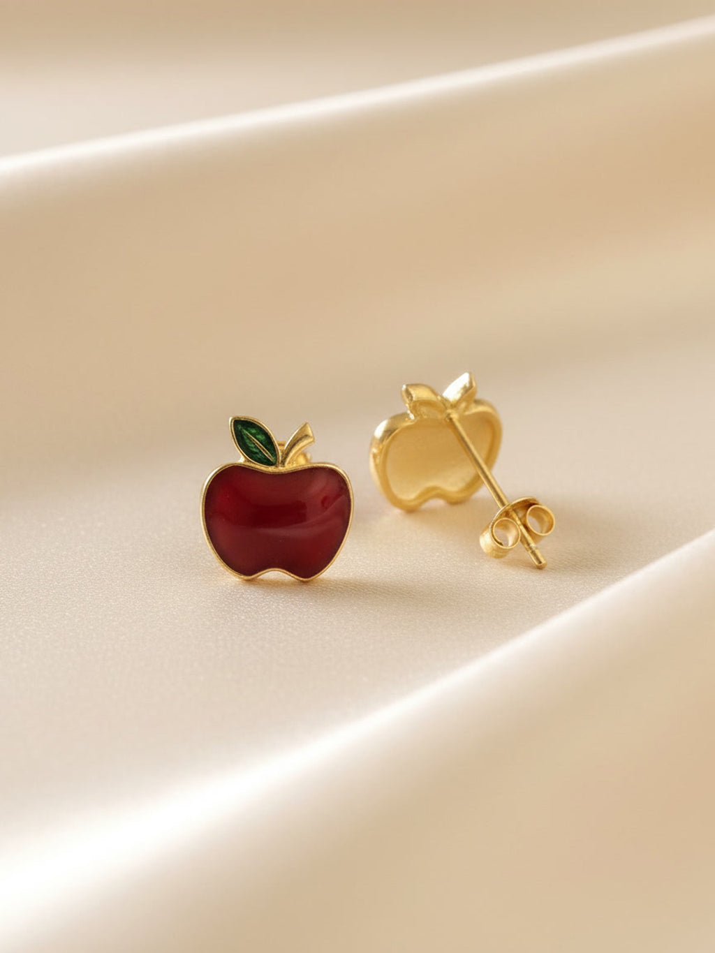 Whimsical Apple Delight Studs
