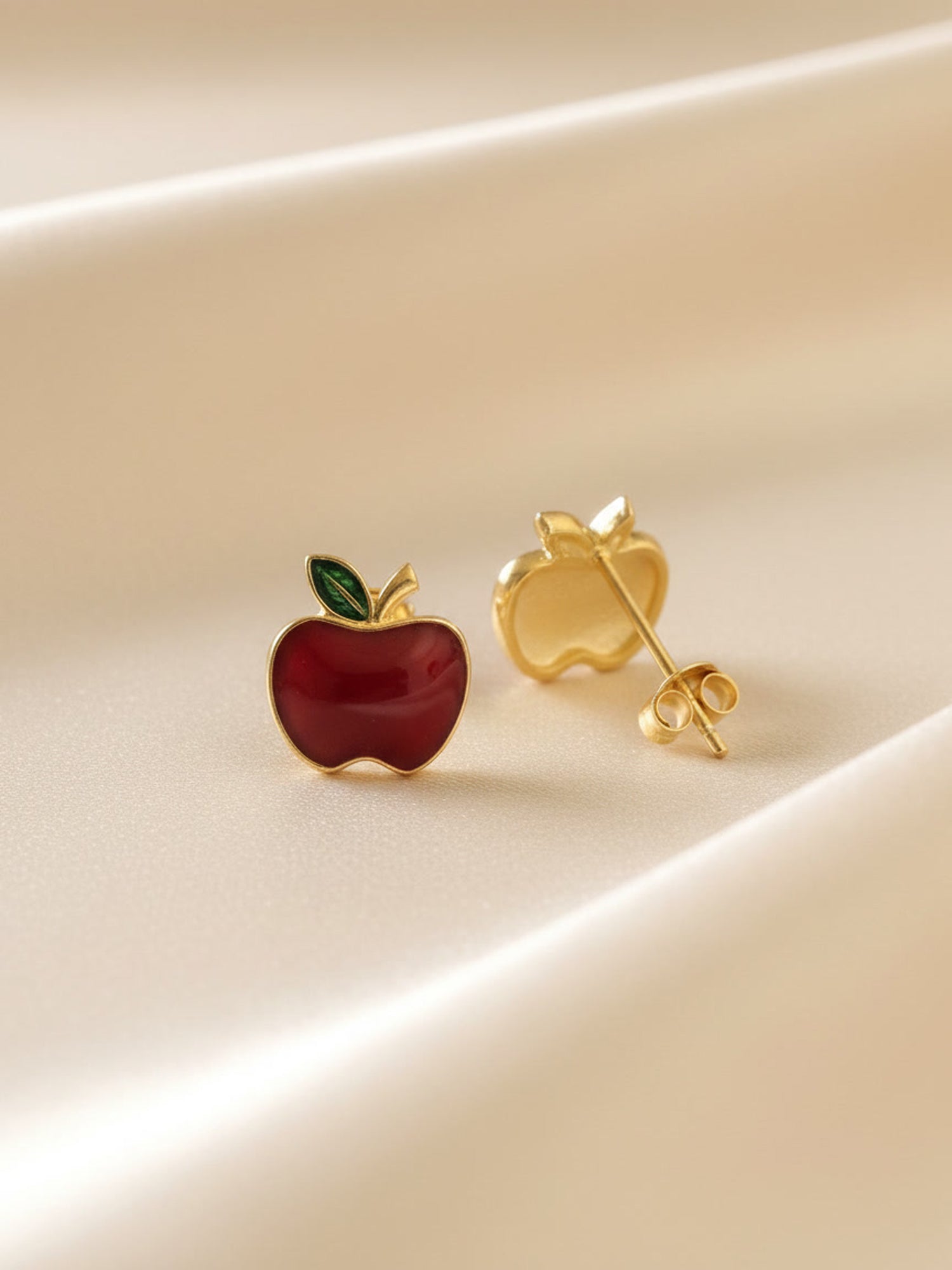 Whimsical Apple Delight Studs