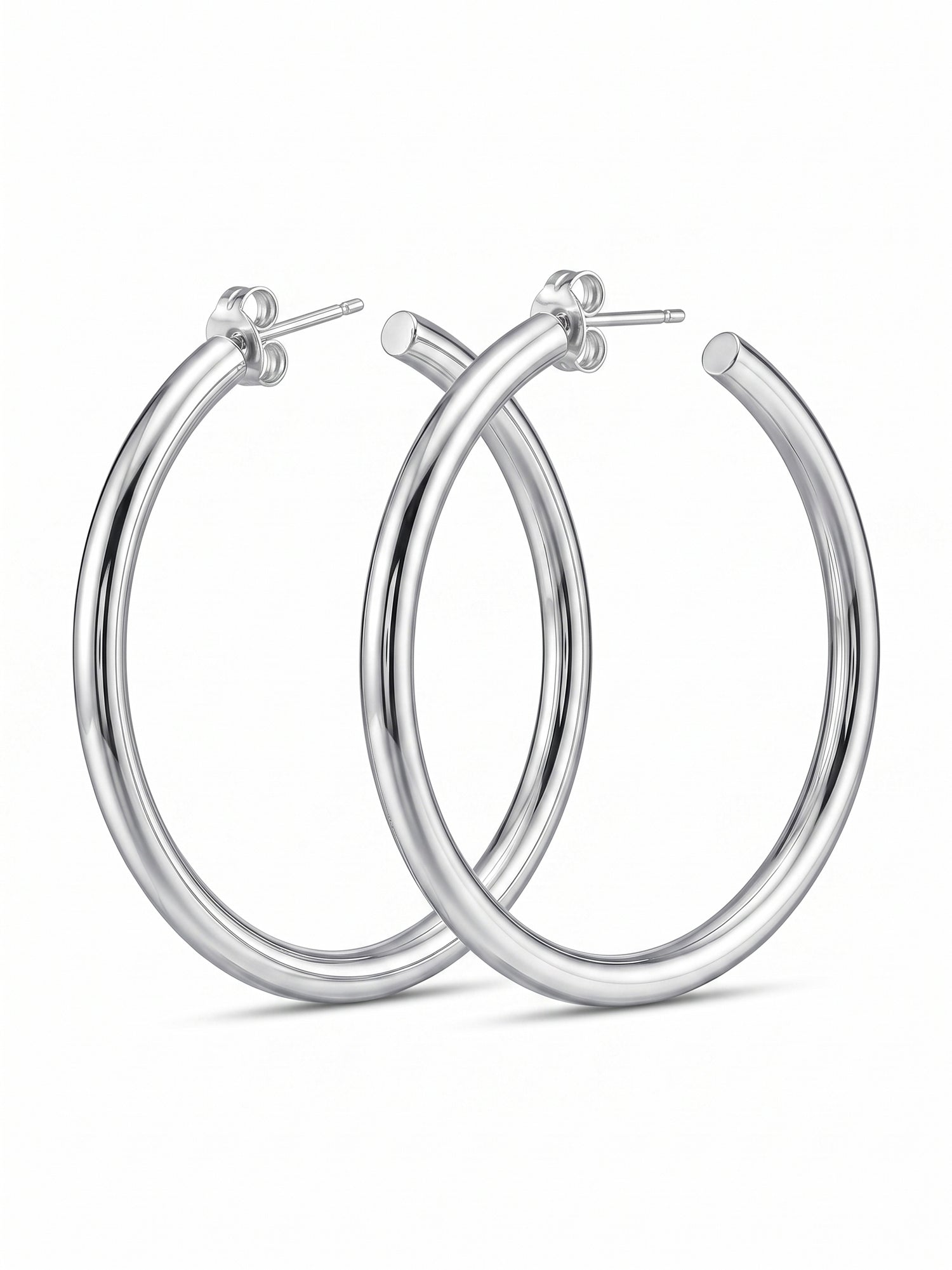 Polished Open-End Tubular Hoops