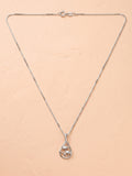 Twin Mushroom Teardrop Pendant Necklace