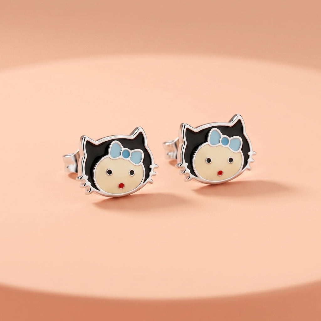 Bowed Kitten Studs