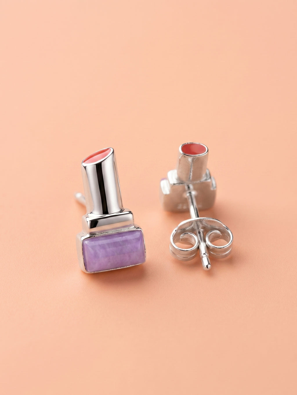 Purple Glamour Lipstick Studs