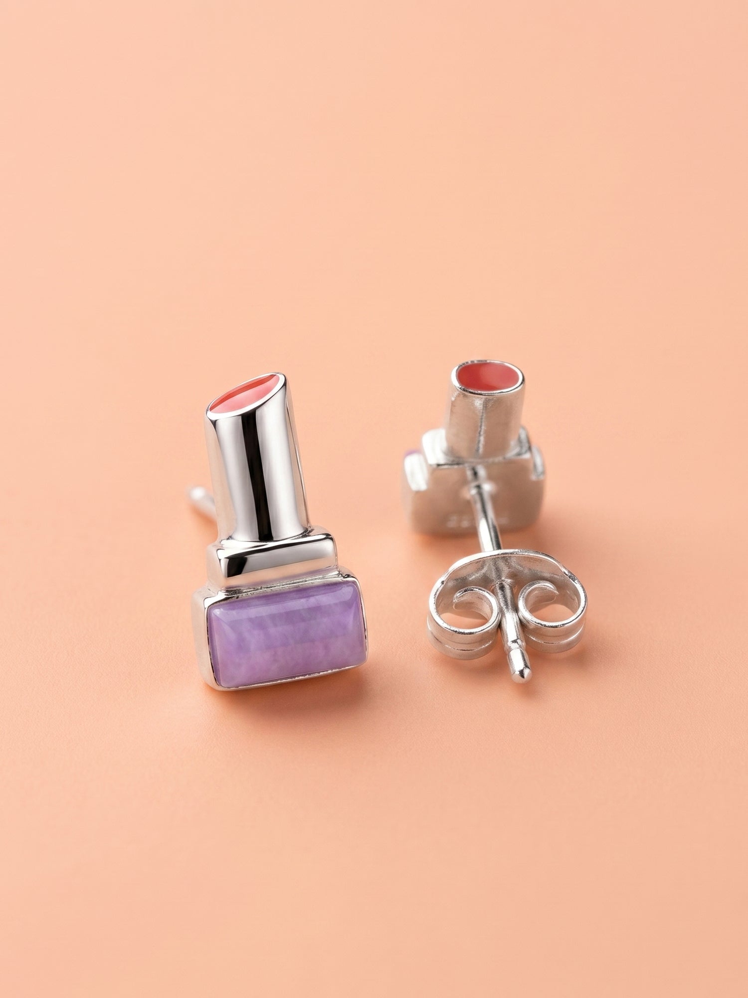 Purple Glamour Lipstick Studs