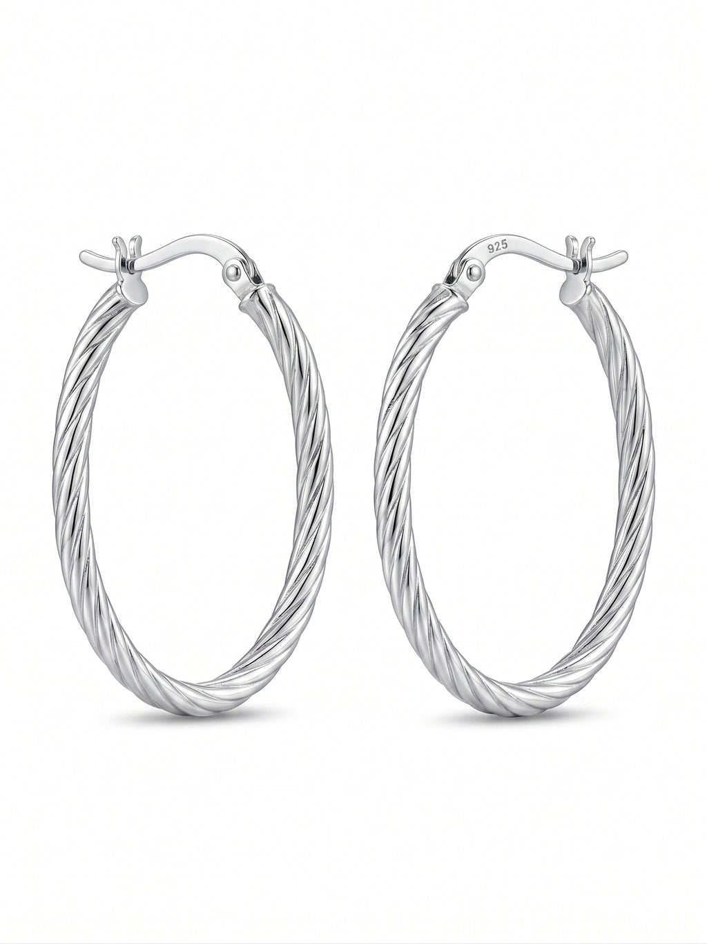 Sculptural Ribbon Twist Hoops