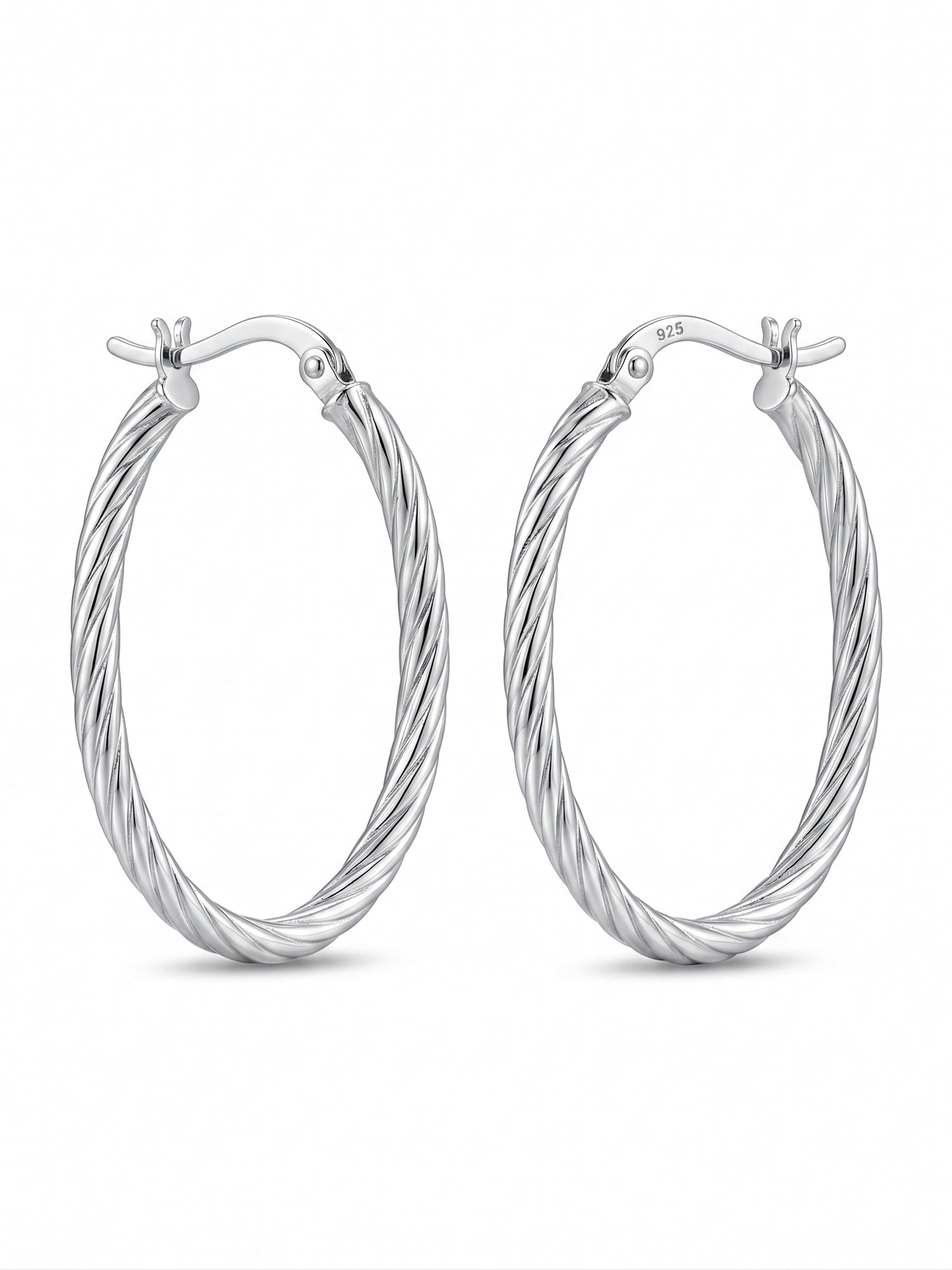 Sculptural Ribbon Twist Hoops