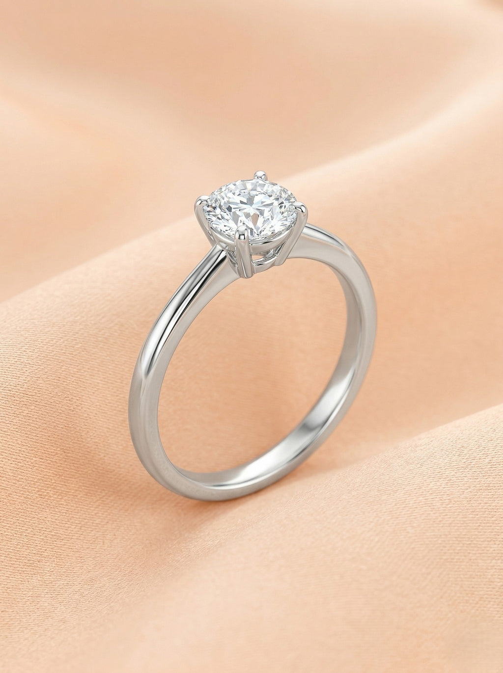Classic Four-Prong Solitaire Ring