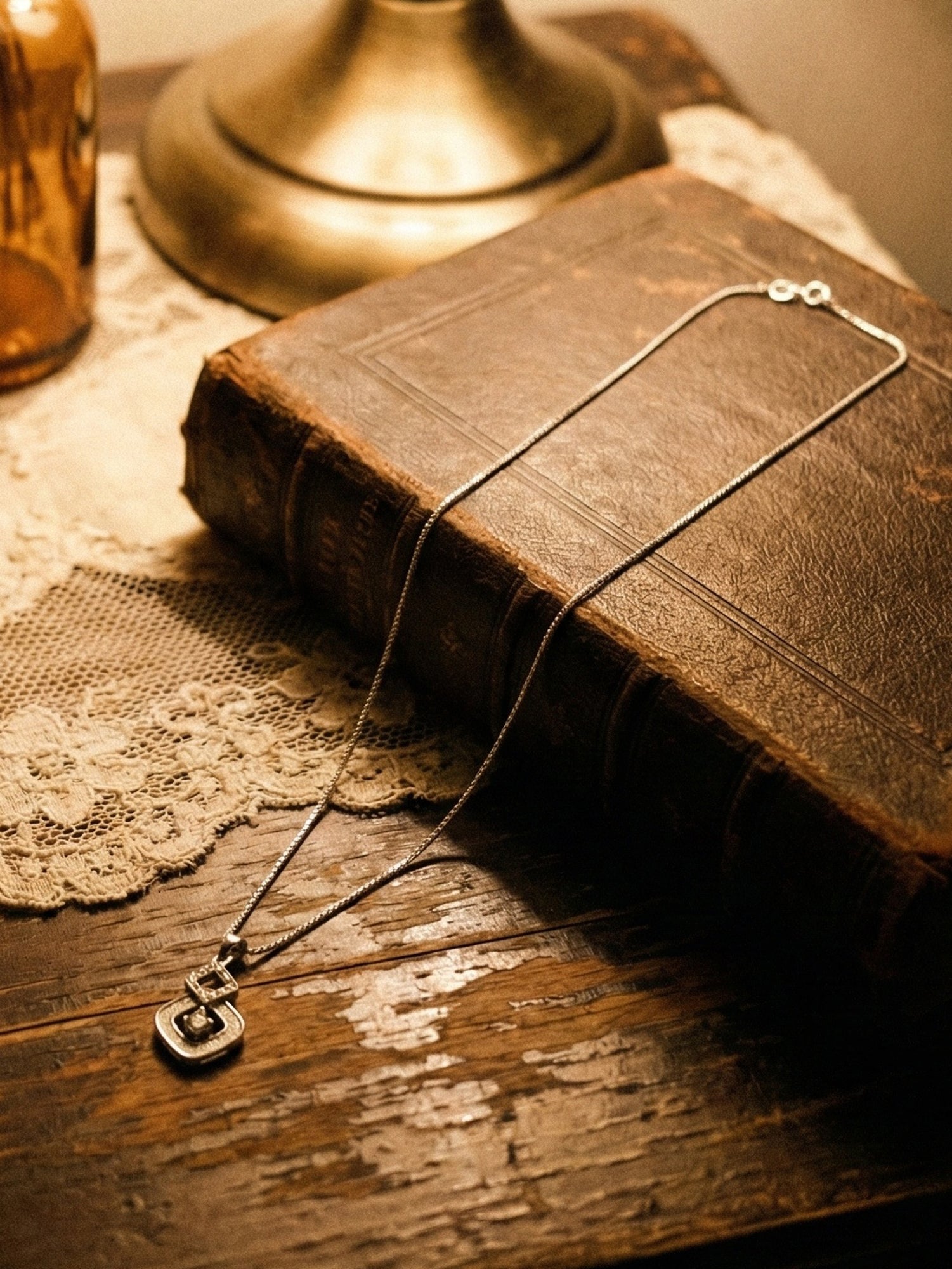 Interlocked Solitaire Pendant