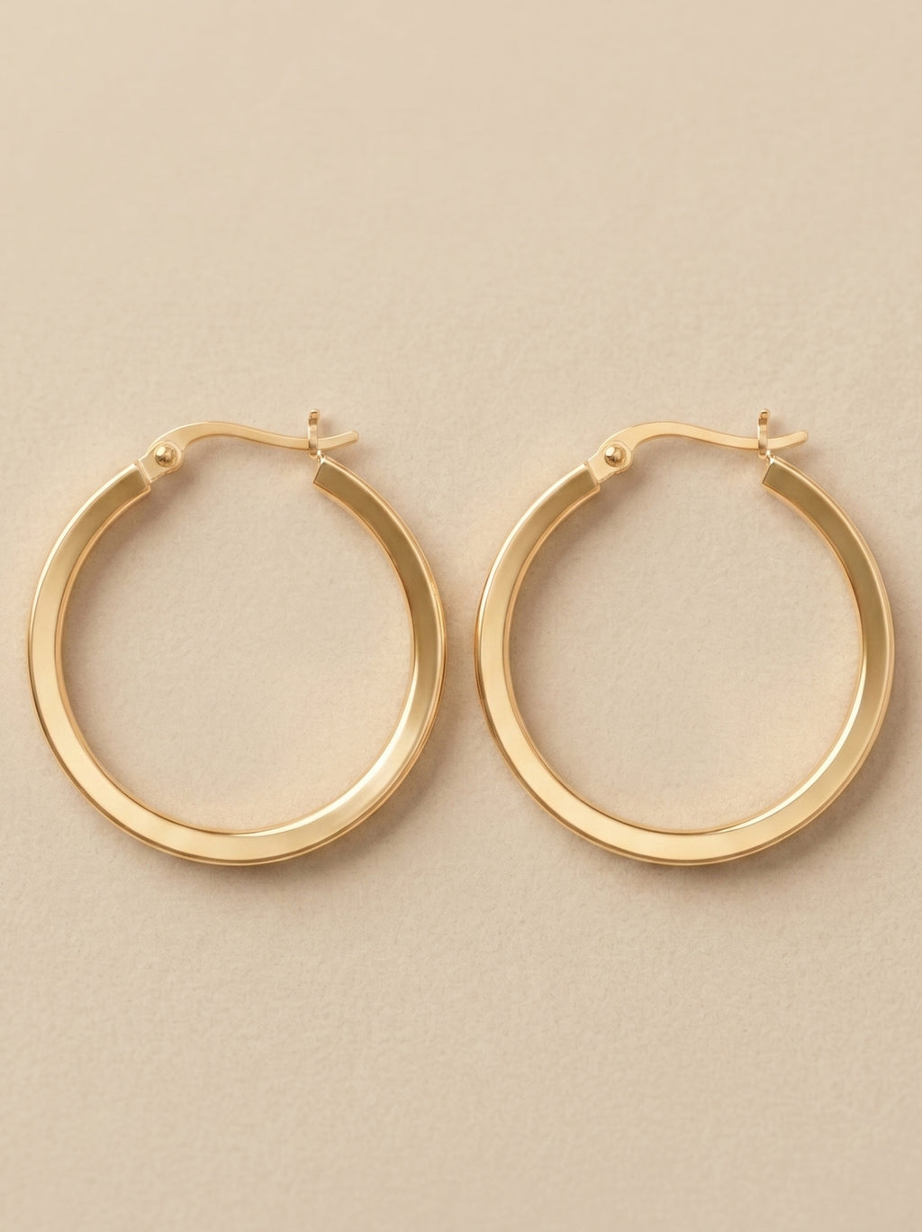 Lustrous Classic Hoop Earrings