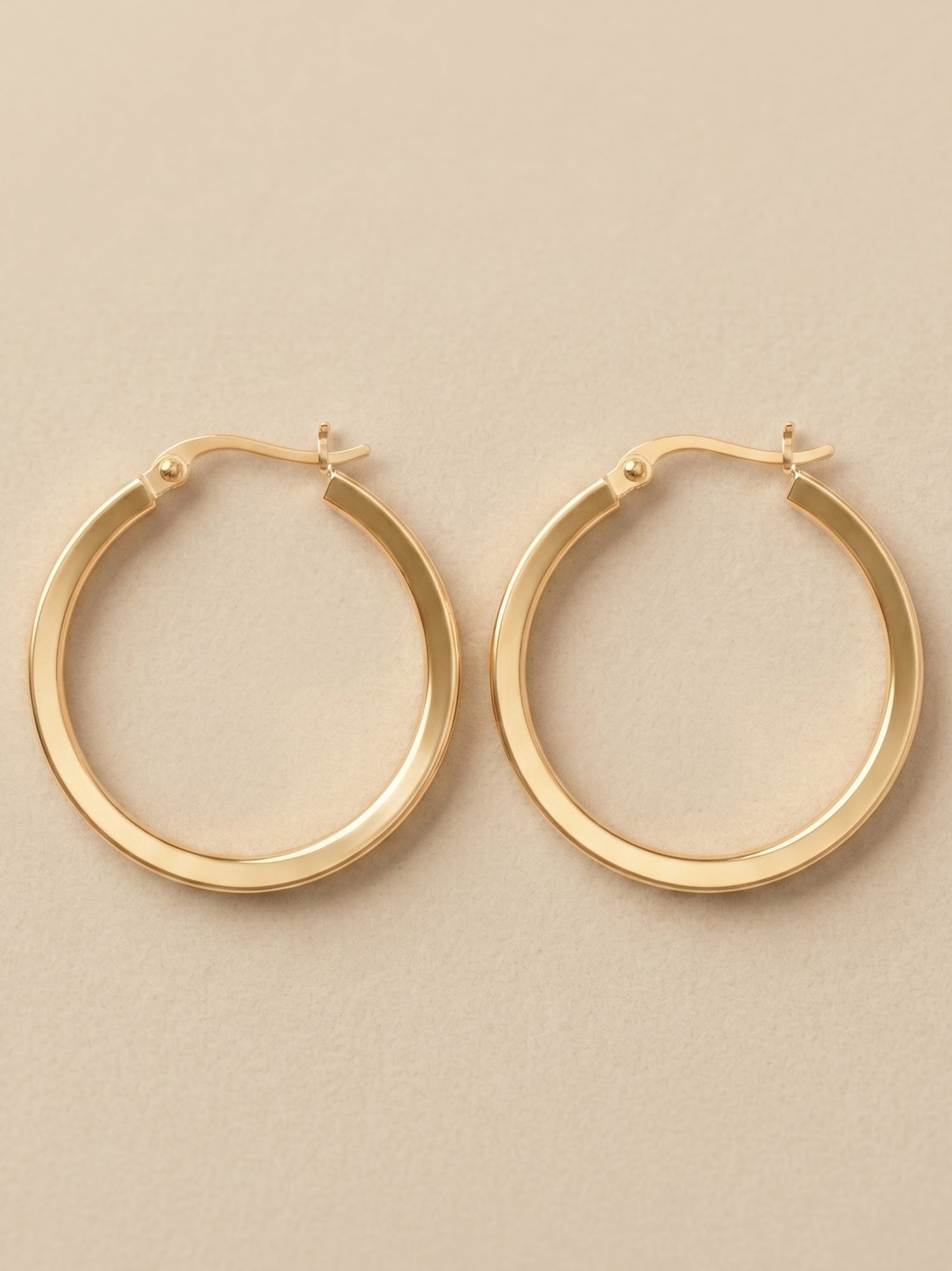 Lustrous Classic Hoop Earrings