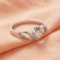 Entwined Petal Solitaire Ring