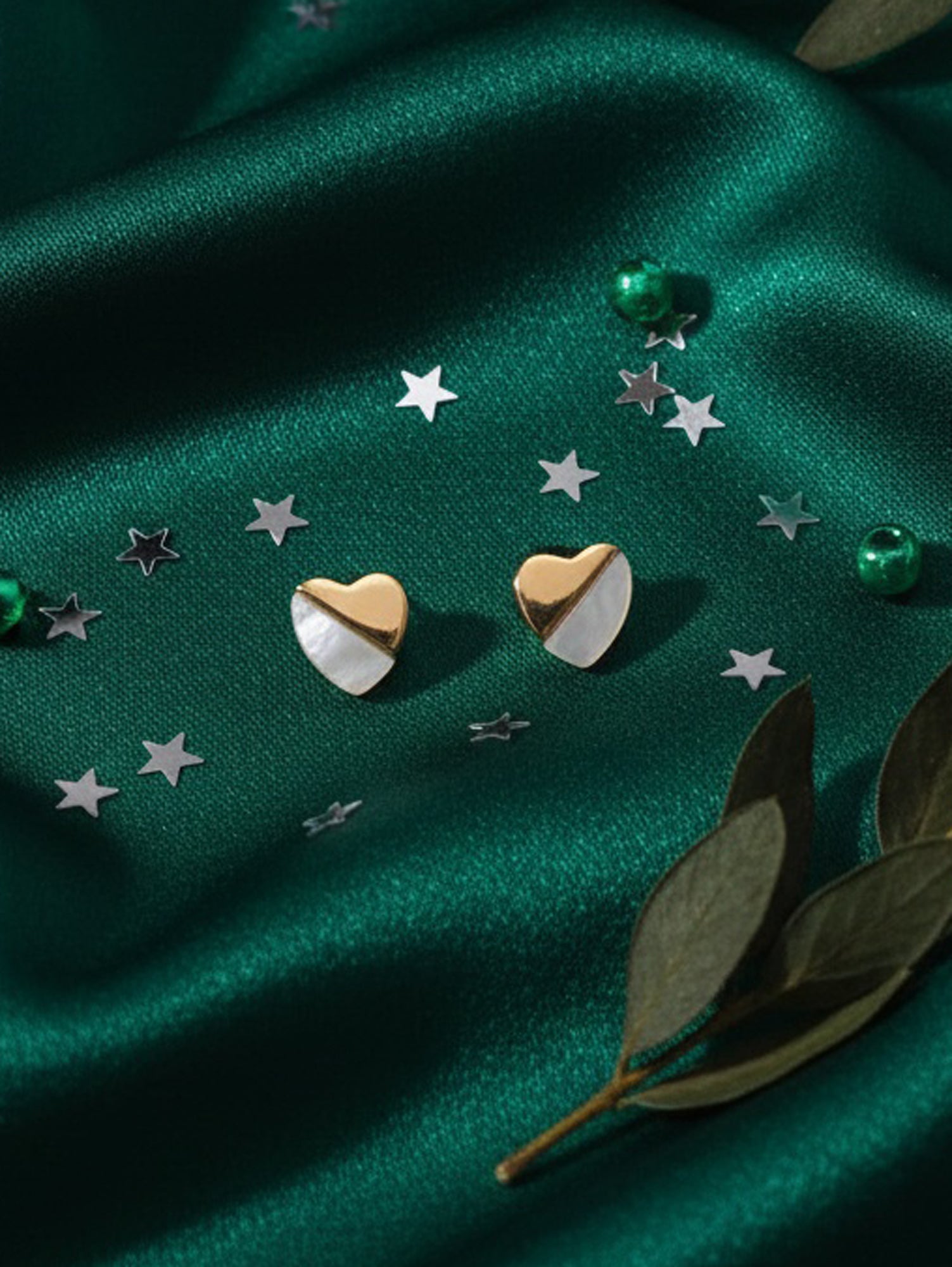 Dual Tone Heart Stud