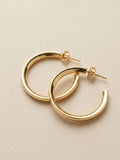 Polished Tube Hoop Earrings