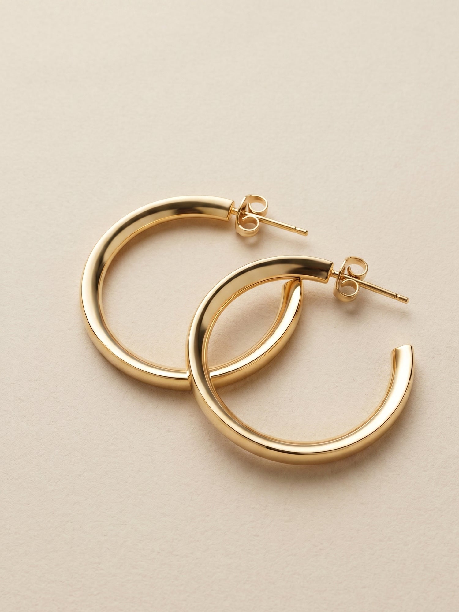 Polished Tube Hoop Earrings