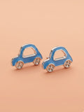 Speedy Azure Beetle Studs