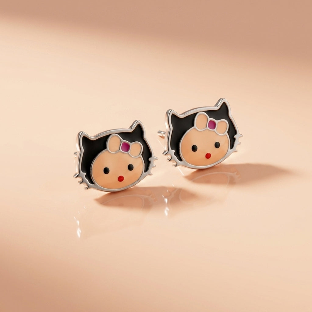 Bowed Kitten Studs