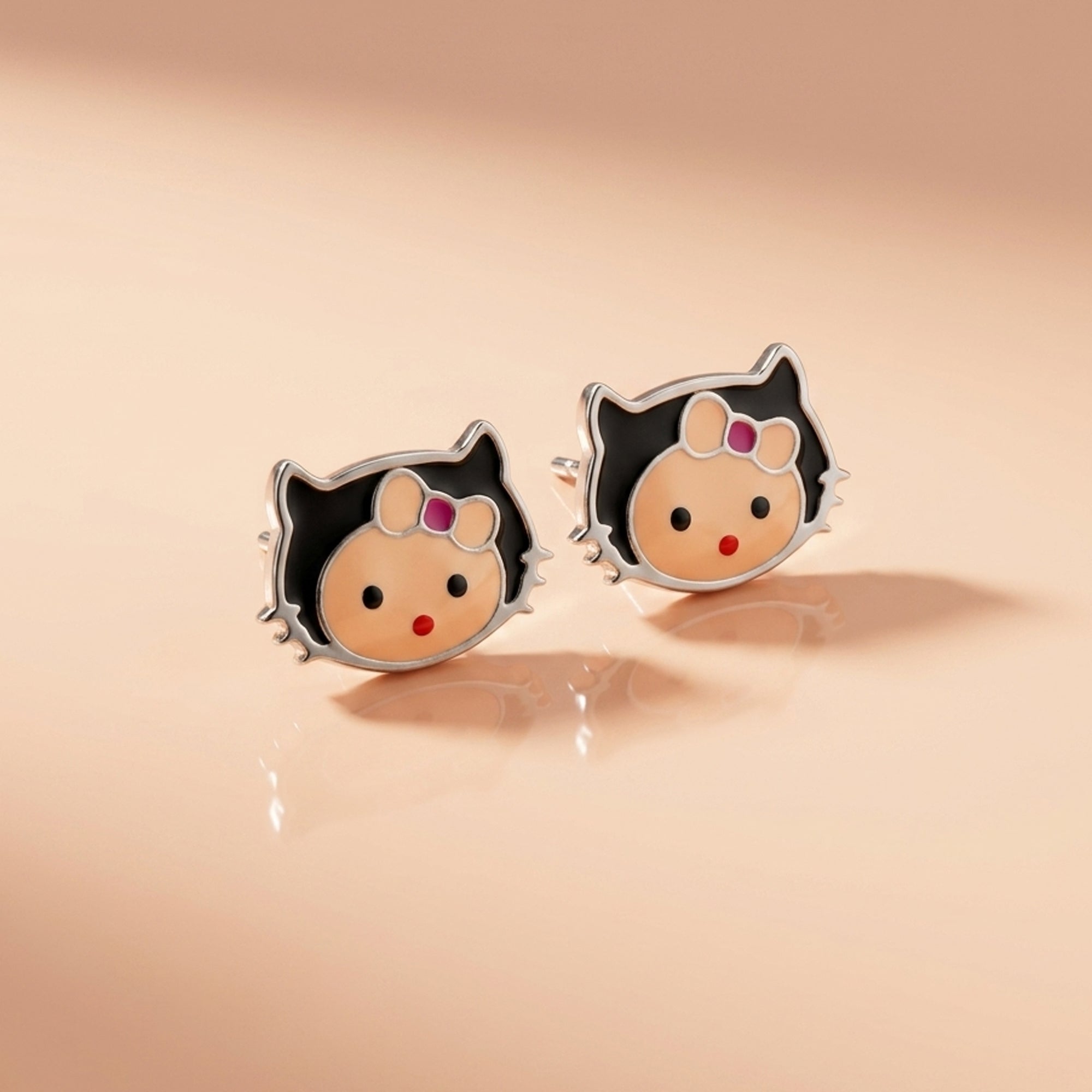 Bowed Kitten Studs