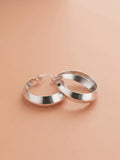 Sculptural Domed Open Hoop Studs