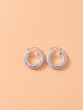 Sculptural Twisted Rope Hoop Earrings