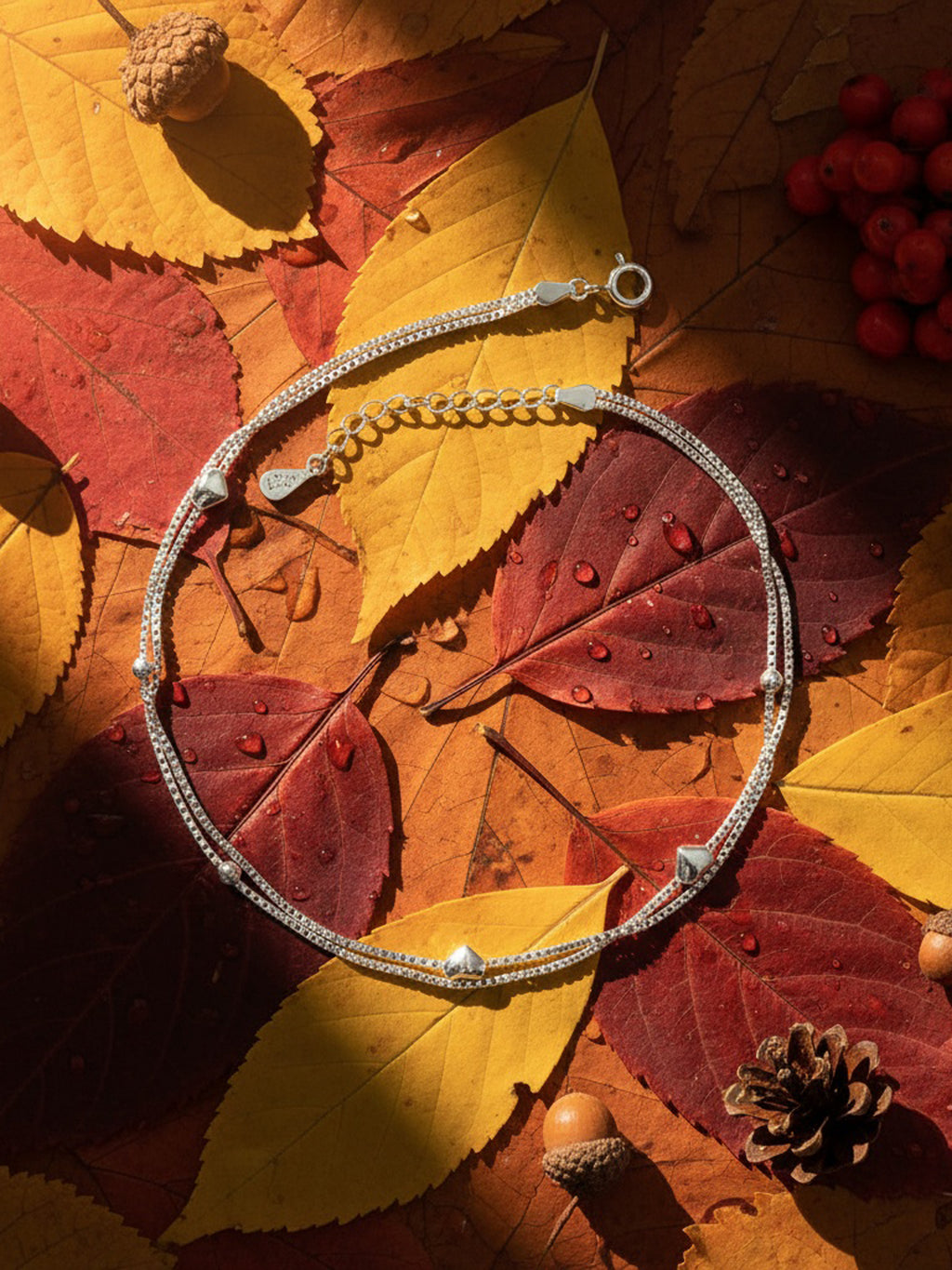 Eternal Hearts Tiered Anklet