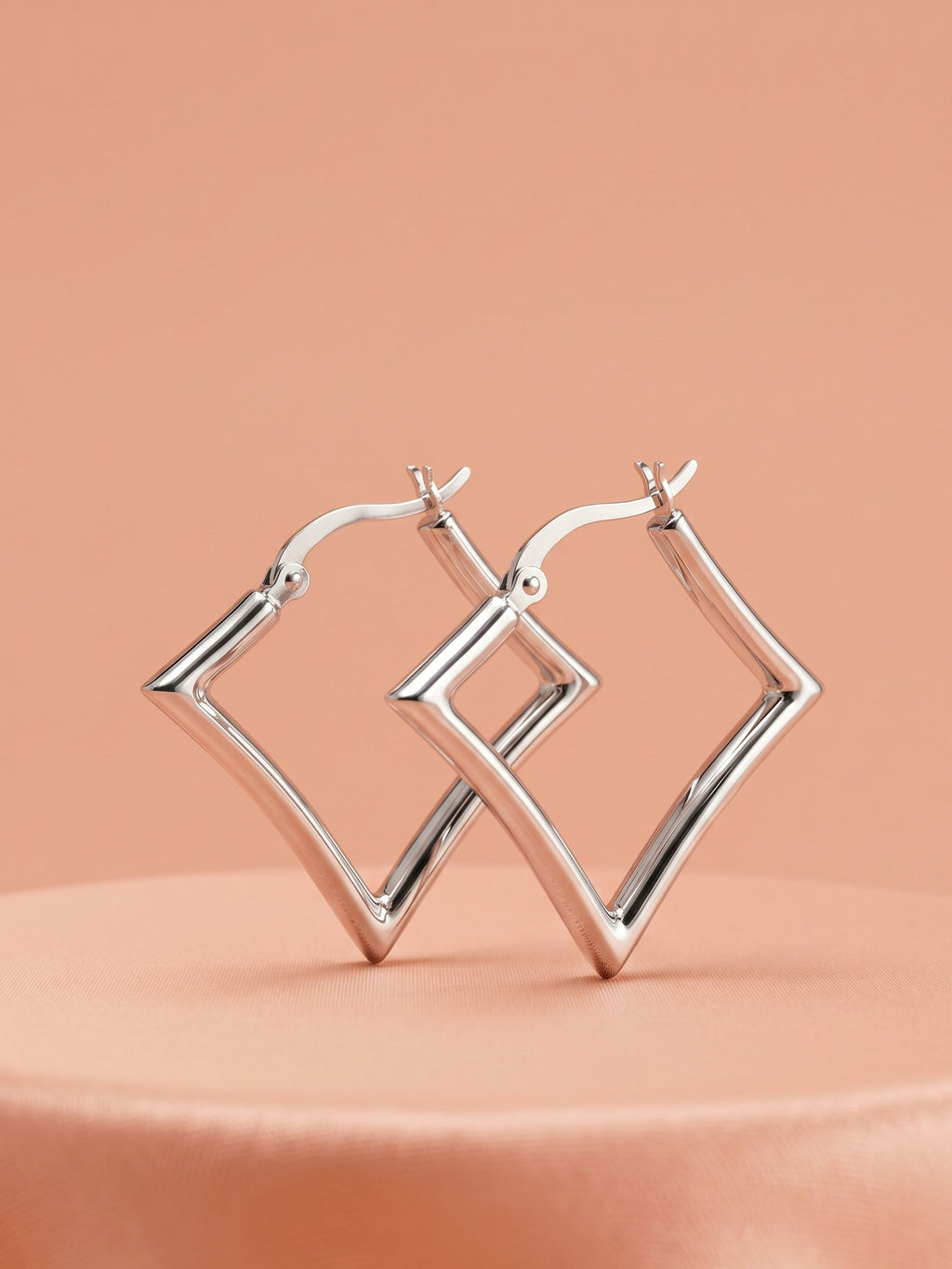Geometric Square Hoop Earrings