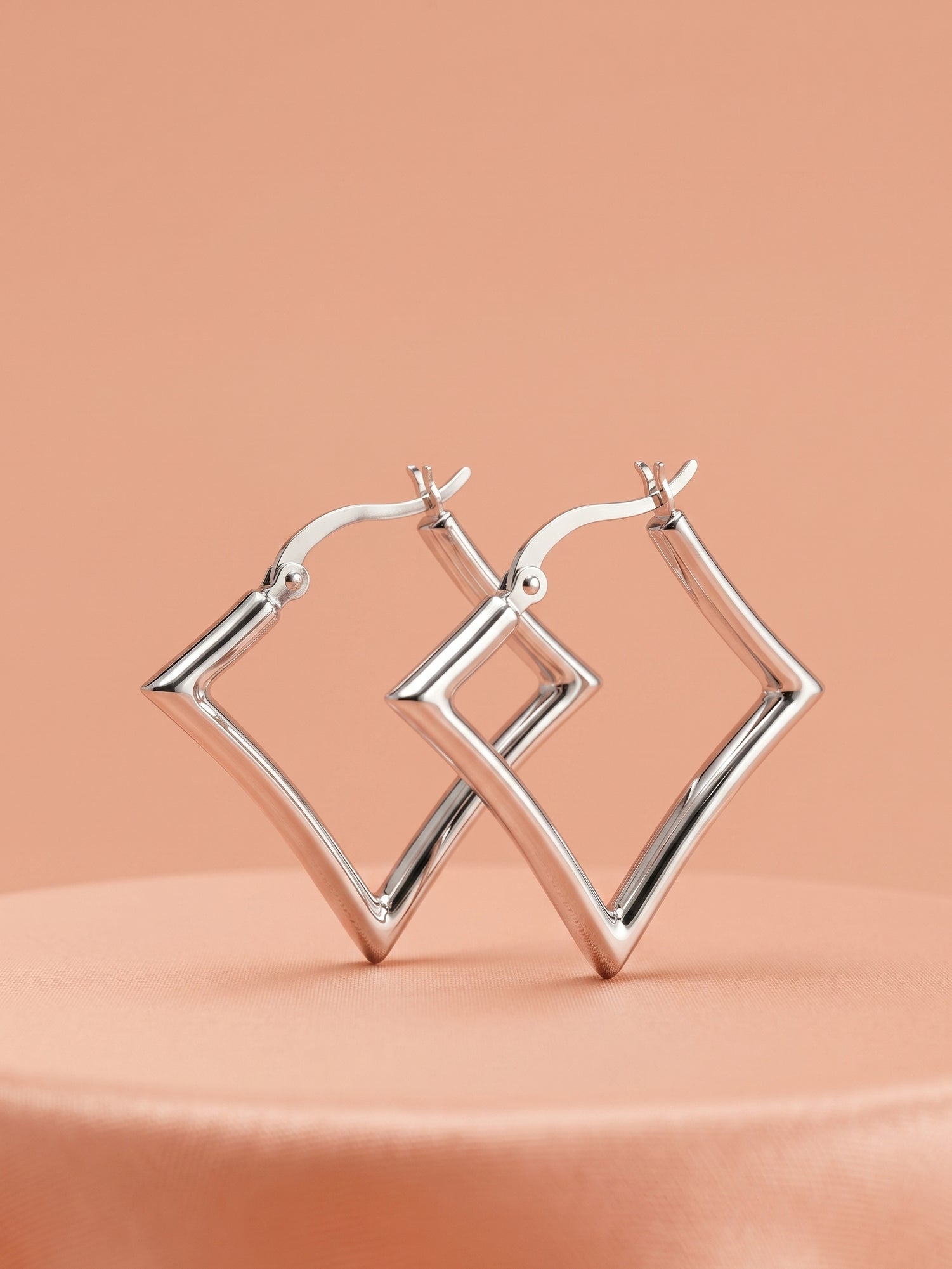 Geometric Square Hoop Earrings