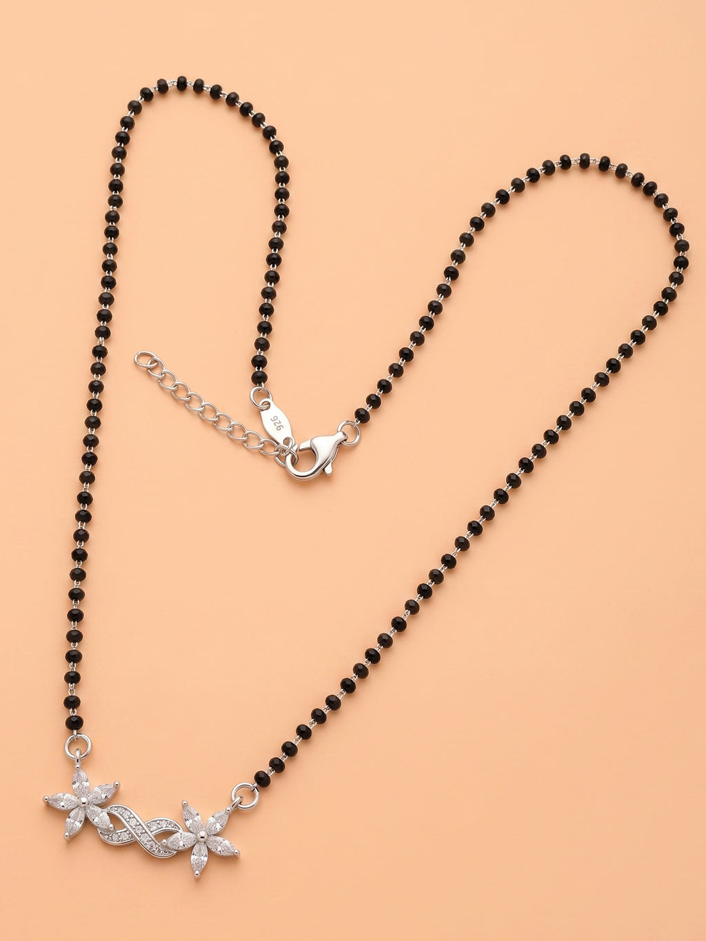 CZ Floral Infinity Mangalsutra